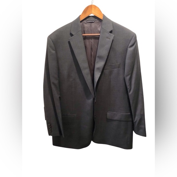 Lauren Ralph Lauren Men's 44R Classic Dark Gray Blazer Jacket 100% Wool - Picture 1 of 8